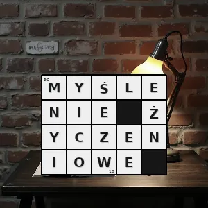 Hasło krzyżówkowe sposób rozumowania i podejmowania decyzji opierający się o wizję optymistycznego scenariusza w miejsce odwoływania się do dowodów i racjonalności - myślenie życzeniowe – rozwiązanie, synonimy, podpowiedzi i definicje krzyżówkowe